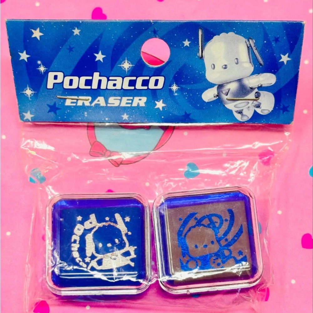 Vintage Y2K Sanrio Pochacco Eraser Set